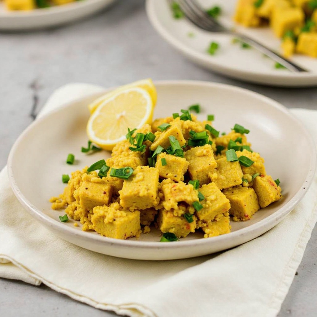 Revuelto de Tofu con Cúrcuma