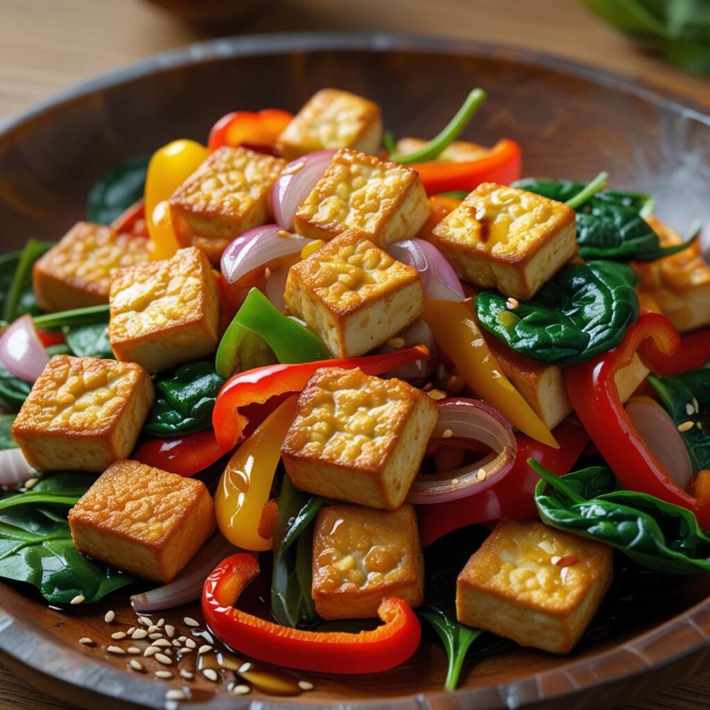 Revuelto de Tofu con Vegetales