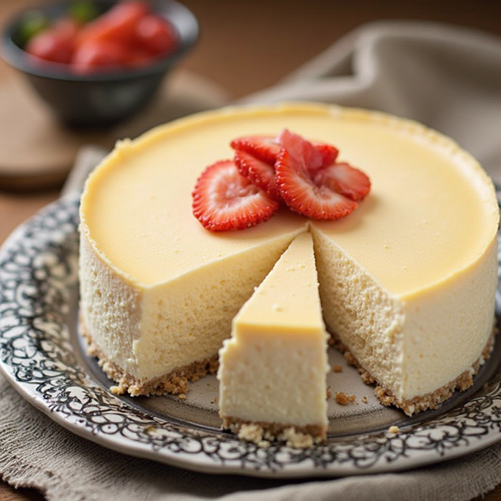 Tarta de queso sin base