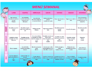 Recetario Semanal para Diabeticos